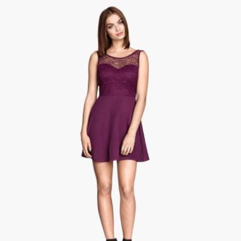 Deep Purple Lace Dress (4)